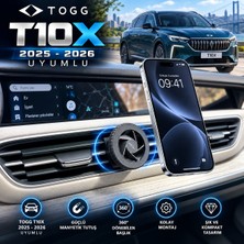 STS Oto Aksesuar Togg T10X 2025 ve Sonrası Araç Içi Premium Telefon Tutucu - Araba Telefon Tutacağı Havalandırma Için
