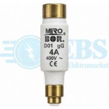 Miro RO26 400V D01 4A Buşon Sigorta – 10'lu Paket