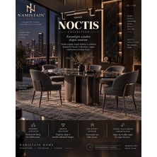 Namiştain Home Noctıs Yemek Masası Takımı | 1 Masa + 6 Sandalye | 90×180 cm
