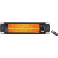 Rosh 2500 W Carbon Infraed Dış Mekan Isıtıcı Uzaktan Kumandalı Kırmızı Elektrostatik Boyalı Alüminyum