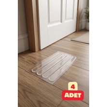 Vekorr 4 Adet Duvar Kapı Mobilya Koruma Stoperi Kendinden Yapışkanlı Şeffaf Silikon Kapı Kolu Duvar Yatak Baza Başı Koruyucu Seti