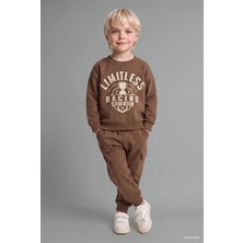 DeFacto 2'li Takım Baskılı Sweatshirt Eşofman Altı Erkek Bebek G5132A525WN