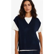 DeFacto Regular Fit V Yaka Triko Süveter F2901AX25AU