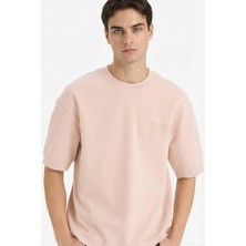 DeFacto Pamuklu Nefes Alabilen Loose Fit Baskılı Tişört F8142AX26SP
