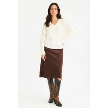 DeFacto Regular Fit Normal Bel Kadife Midi Etek G1740AX25AU