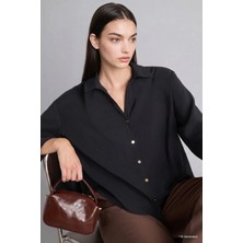DeFacto Loose Fit Gömlek Yaka Uzun Kollu Gömlek E9007AX26SP