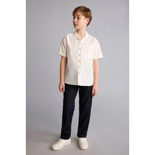 %100 Pamuk Regular Fit Düz Paça Pantolon Erkek Çocuk H5770A826SM