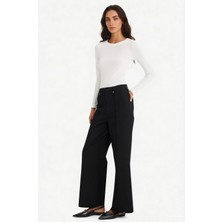 DeFacto Wide Leg Geniş Paça Gabardin Yüksek Bel Pantolon F1649AX25AU