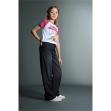 DeFacto Wide Leg Konforlu ve Ferah Geniş Paça Jean Pantolon Kız Çocuk G4647A826SP