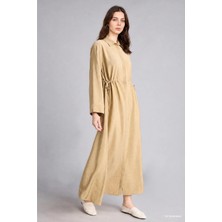 DeFacto Regular Fit Gömlek Yaka Uzun Kollu Maxi Elbise H5339AX26SM