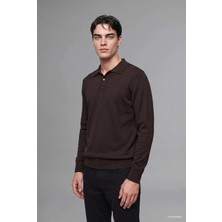 DeFacto Standart Fit Düğmeli Polo Yaka Triko Kazak D0454AX26AU