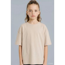 DeFacto %100 Pamuk Oversize Tişört Kız Çocuk G0882A826SM