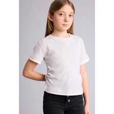DeFacto Slim Fit Ribana Tişört Kız Çocuk G0932A826SM