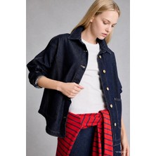 DeFacto Oversize Düğmeli Jean Ceket I2339AX26HS