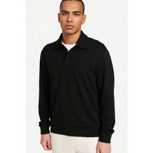 DeFacto Standart Fit Polo Yaka Modal Sporcu Sweatshirt G3596AX25WN
