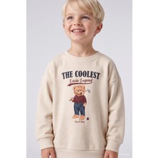 DeFacto Oversize Bisiklet Yaka Ayıcık Baskılı İçi Yumuşak Tüylü Kalın Sweatshirt Erkek Bebek I3309A526WN