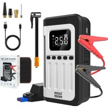 Pell Jump Starter 12000MAH | Akü Takviye, Powerbank, LED Işık, Hava Kompresörü