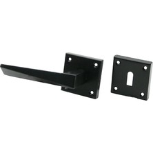 Magicool Eriş-13 Pratik Prizma ( Oda ) ( Siyah ) Rozetli Kapı Kolu TAKIM*4X15