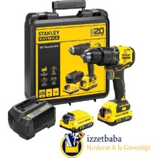 Stanley SBD715D2K 18 V 2 Ah Çift Akülü Kömürsüz Darbeli Matkap