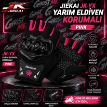 Jiekai Ghost Me Korumalı Yarım Eldiven (Pembe)