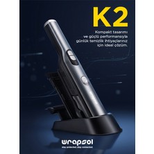 Wrapsol K2 Bldc Motorlu Şarjlı El Süpürgesi – Taşınabilir, Şarj ve Saklama Istasyonlu