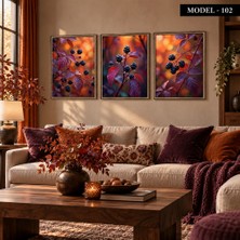 Akıllı Kağıt Yapışkanlı Keçe Tablo - Poster Çiçek (MODEL-102)