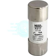 Miro RO17 500V 10A 22X58MM Porselen Sigorta – 5'li Paket