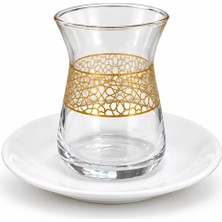 Toygar Selçuklu Motifli 4 Kişilik Çay Seti 8 Parça
