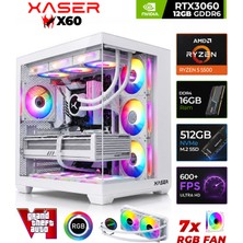 Xaser Yone X60 Ryzen 5 5500 16GB Ram 512GB M.2 Nvme SSD 12GB RTX3060 Masaüstü Oyuncu Bilgisayarı