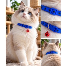 Mianna Kedi Tasmalı Boyun Tasması Ayarlanabilir Yıldız Desenli Çıngıraklı Kedi Tasması