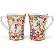 Easy Life Collection's Jardins D'orient 2'li Porselen Kupa Seti - 300 ml