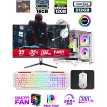 Xaser Eagle X56 Ryzen 5 5600X 16GB Ram 512GB M.2 Nvme SSD 12GB RTX3060  27" 300Hz Oyuncu Tavsiye Sistem
