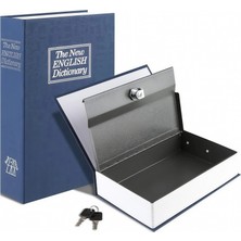 Go İthalat Kitap Modeli Büyük Boy Kilitli Kasa Kumbara 19x13x6 cm.