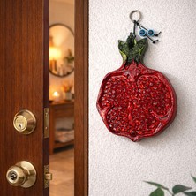 Sylvery Jewels El Yapımı Nar Duvar Süsü – Nazar Boncuklu Dekoratif Duvar Aksesuarı Bereket ve Şans (18X13 Cm)