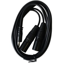 CHESTER 2 Xlr Erkek To 3.5mm Aux Mikser Amfi Mikrofon Ses Kablosu 1.5m Siyah