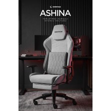 Rampage KL-R32 Ashina Üst Seviye Terletmez Kumaş Metal Ayak Gri Gaming Oyuncu Koltuğu
