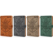 Magicool Vintage Dümen ve Çapa Desenli Deri Defter ALK6470