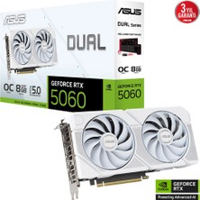 Asus RTX5060 8gb DUAL-RTX5060-O8G Gddr7 128BIT HDMI Dp Pcıe 5.0 Whıte Edıtıon