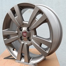 Opar Fiat Fiorino 16 Inç 6j 4X98 ET36.5 58.1 Füme Orijinal Jant Seti (4 Adet, Göbek Kapağı ve Bijon Dahil)