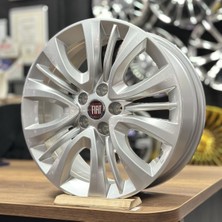 Opar Fiat Egea 16 Inç 6j 5X98 ET36 58.1 Silver Orijinal Jant Seti (4 Adet, Göbek Kapağı ve Bijon Dahil)