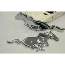 Mes Store Mustang Metal Döküm Arma Koşan At Arma Yapışkanlı - Ford Koşan At Çamurluk Yanı 3m 3D Metal Logo Orj