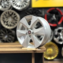Opar Fiat 15 Inç 6j 5X98 ET44 58.1 Silver Orijinal Jant Seti (4 Adet, Göbek Kapağı ve Bijon Dahil)