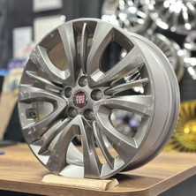 Opar Fiat Egea 16 Inç 6j 5X98 ET36 58.1 Füme Orijinal Jant Seti (4 Adet, Göbek Kapağı ve Bijon Dahil)