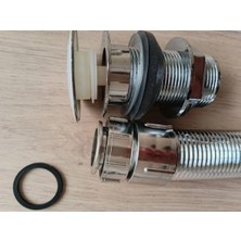 Cermix Lavabo Gider Hortumu Kromajlı Aç Kapa Popup Lu Spiralli