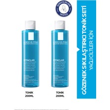 La Roche-Posay La Roche Posay Effaclar Tonik Yağlı/Akneye Eğilim Gösteren Ciltler Gözenek Sıkılaştırıcı 200ml x2