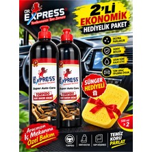 Dr. Express Premium Torpido Bakım Kremi 500 ml Araba Plastik Deri Koruyucu Yeniler Toz Çekmez Badem Yağlı Krem 2'li