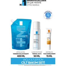 La Roche-Posay La Roche Posay Yağlı Ciltler İçin Cilt Bakım Seti:Effaclar Jel Yeniden Dolum Paketi &Termal Su 50ml