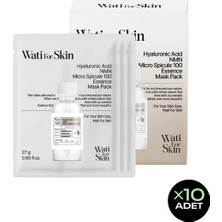 wati for skin Nmn + Hyaluronic Acid Mikro Spikül Iğneli Kağıt Maske Microneedle Nmn Mask 10\'lu