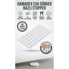 Hamadex Yapıșkanlı Eva Sünger Bazlı Çekmece Dolap Kapi Ses Stoperi 2mm - 50 Adet Kolay Yapışkanlı