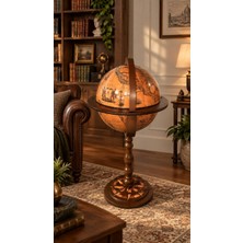Schobert Vintage Dekoratif Dünya Küresi Şaraplık 115 × 50 cm